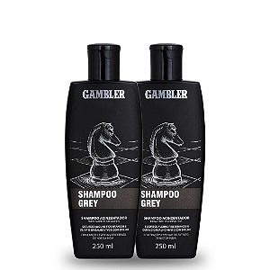 Kit 2 Shampoos Grey Escurecedor para Grisalhos (2x250ml) - GRÁTIS Abridor de garrafa
