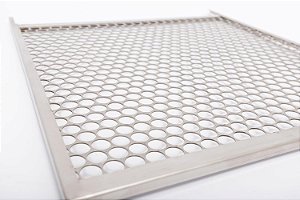 Grelha Moeda 50x40 cm Cromada para Churrasco