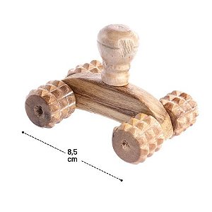 Massageador Manual de Madeira Roller Relaxante
