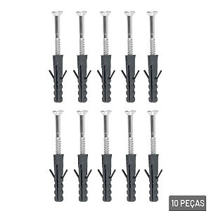 Kit Parafuso Phillips 40mm com Bucha 6" (10 Peças)