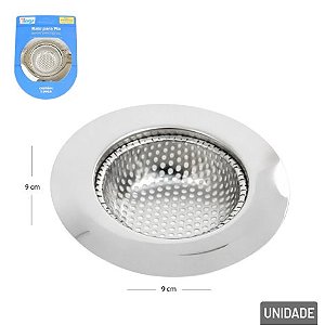 Ralo de Inox 9cm com Borda para Pia