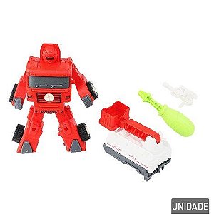 Boneco Robô Transformer 2 em 1 Caminhão Bombeiro