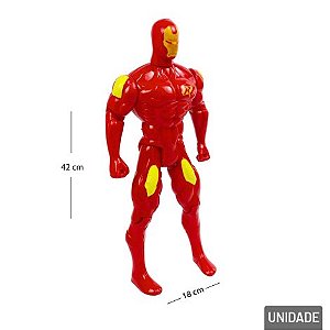 Boneco Herói Articulado Super Ferro Vermelho
