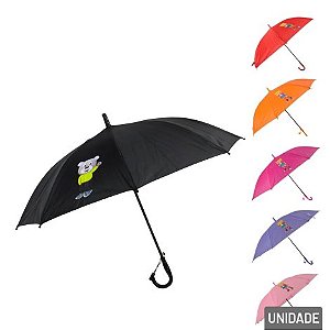 Guarda Chuva Infantil Automático com Apito Cores Sortidas