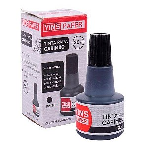 Tinta Carimbo 30ml Preto para Almofadas