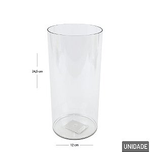 Vaso Decorativo Plástico Liso 24,5cm