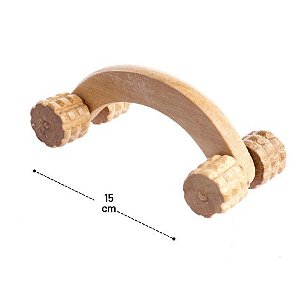 Massageador Manual Madeira Roller Relaxamento