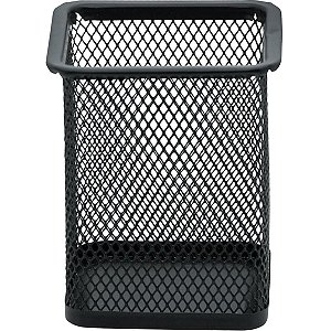 Porta Caneta Aramado Quadrado Preto - BRW