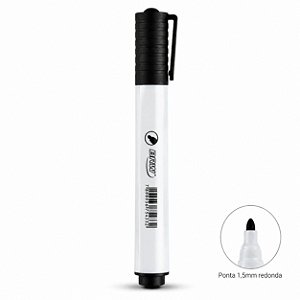 Marcador para Quadro Branco BRW Preto Ponta 1,5mm