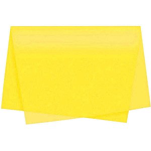Papel de Seda Amarelo 48x60cm - Ideal para Artesanato