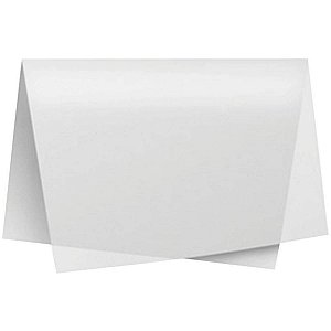 Papel de Seda Branco 48x60cm - Ideal para Artesanato