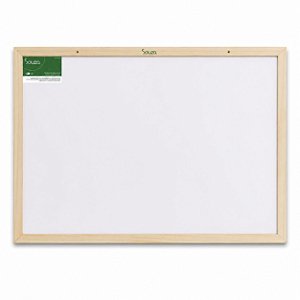 Quadro Branco Moldura Madeira 60x40cm Magitel para Recados e Anotações