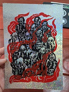 Linoleogravura - Máscaras de Gás