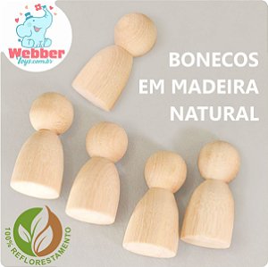BONEQUINHO MADEIRA NATURAL 7cm - 5 Un