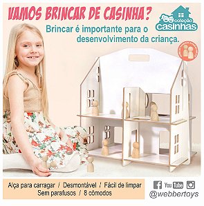 Madeira - CASINHA BONECA MONTESSORI SOBRADO