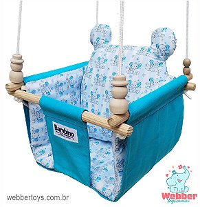 BALANÇO SENSORIAL -  ALMOFADA AZUL ELEFANTINHOS