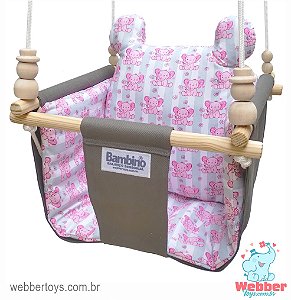 BALANÇO SENSORIAL -  ALMOFADA ROSA - ELEFANTINHAS