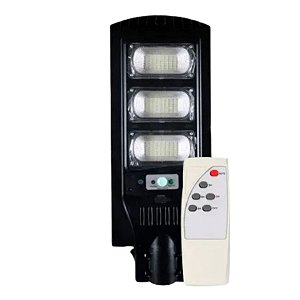 Luminária Pública de Poste Solar Led 200W Sensor com  Controle Remoto