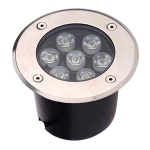 Balizador Spot de Led 7W para Deck Piscina Branco Quente Bivolt