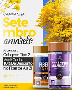 Ao comprar Colágeno tipo 2 ganha 10% no Especial Fiber de A a Z
