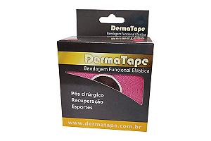 Fita Kinésio Bandagem 5cm x 5mt Dermatape Cor Rosa