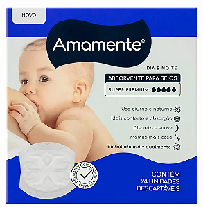Absorvente Seios Amamente Super Premium Dia/Noite C/24 Un