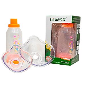 Espaçador Para Bombinha de Medicamento Asma Adulto e Infantil c/2 Máscaras de Silicone Bioland