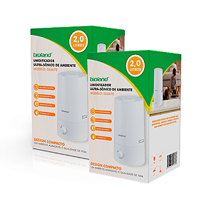 Kit 2 unid Umidificador de Ar Ultrassônico Bivolt Bioland GL 6670