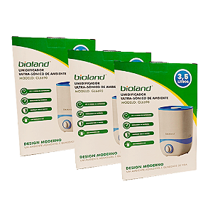 Kit 3 unid Umidificador de Ar Bivolt Ultrassônico Bioland GL 6690