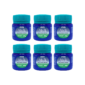 Kit 6 Pomadas Alivik Bravir 40g Alívio Refrescante Muscular