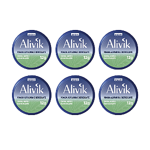 Kit 6 Alivik Pomada Aliviadora e Refrescante Bravir 12g