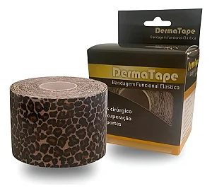 BANDAGEM DERMATAPE FUNCIONAL ELASTICA - ONÇA PINTADA 5x500cm