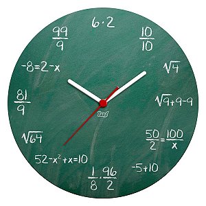 Relógio de Parede Ecológico Matemática - Fórmulas