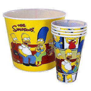 Kit de Pipoca 5 Pçs Simpsons - Família