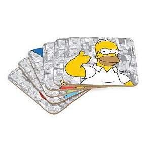 Kit Porta Copo 6 Pçs Simpsons - Família