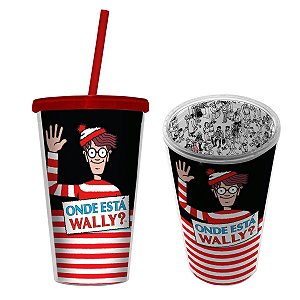 Copo com Canudo 500ml Onde Está Wally?