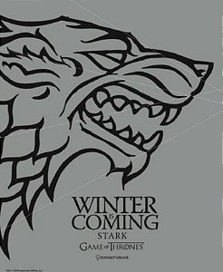 Quadro de Metal 26x19 Stark - Winter is Coming