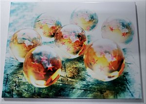 Quadro de Metal 26x19 Dragon Ball - Esferas do Dragão