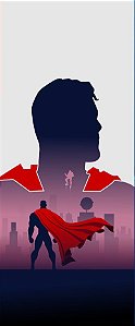 Quadro de Metal 26x11 DC - Superman Minimalista