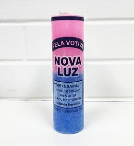 Vela 7 Dias 195 Gr Bicolor Rosa/Azul