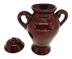 Quartinha Marrom C/Asa 15 Cm