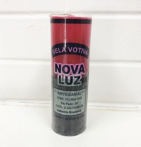 Vela 7 Dias 250 Gr Bicolor Vermelha/Preta