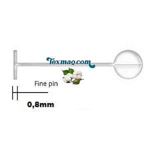 FINE PIN BALL ETIQ PLAST - NEUTRO - 100% POLIPROPILENO - 50 PINOS PENTE - CAIXA 5 MILHEIROS