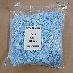LACRE DE AUTENTICIDADE PARA TAG - FIXAÇÃO PARA ETIQUETAS - AZUL - PACOTE 1000 UNIDADES - REF 835