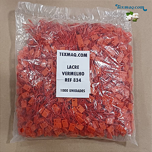 LACRE DE AUTENTICIDADE PARA TAG - FIXAÇÃO PARA ETIQUETAS - VERMELHO - PACOTE 1000 UNIDADES - REF 834