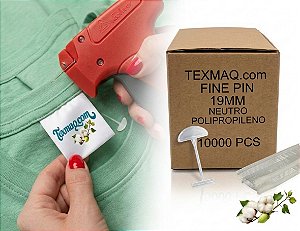 PINO FINE PIN 19MM POLIPROPILENO - PENTE 100 PINOS - CAIXA 10 MILHEIROS - REF 112