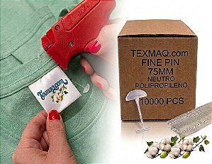 PINO TAG FINE PIN 75MM POLIPROPILENO - PENTE 100 PINOS - CAIXA 10 MILHEIROS - REF 436