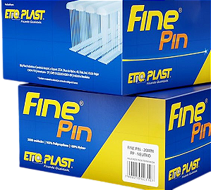 FINE PIN 100 25MM - ETIQ PLAST - NEUTRO - 100% POLIPROPILENO - 100 PINOS PENTE - CAIXA COM 5 MILHEIROS