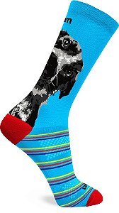 Meia Rikam Performance Cano Médio Corrida e Ciclismo Cães e Gatos