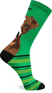 Meia Rikam Performance Cano Médio Corrida e Ciclismo Cães e Gatos